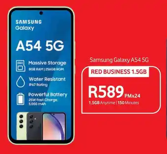 Makro Samsung Galaxy A54 5G RED BUSINESS 1.5GB offer