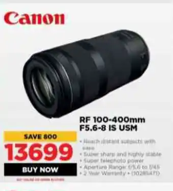 HiFi Corp Canon RF 100-400mm F5.6-8 IS USM offer