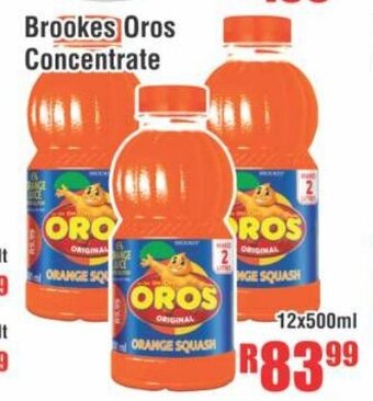 Devland Cash And Carry Brookes Oros Concentrate 12x500mL offer