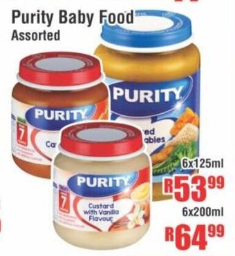 Devland Cash And Carry Purity Baby Food Assorted 6x125ml offer
