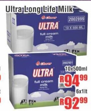 Devland Cash And Carry Ultra Long Life Milk 10x500ml offer