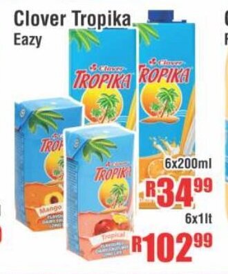 Devland Cash And Carry Clover Tropika Eazy 6x200ml offer