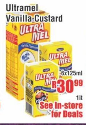 Ultramel Vanilla Custard 6x125ml