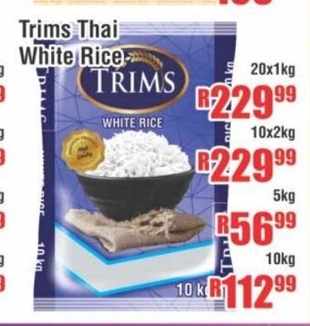 Devland Cash And Carry Trims Thai White Rice 20x1kg offer