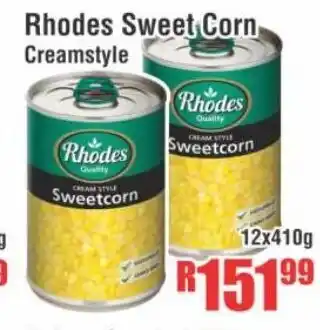 Devland Cash And Carry Rhodes Sweet Corn Creamstyle 12x410g offer