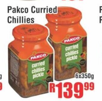Devland Cash And Carry Pakco Curried Chillies 6x350g offer