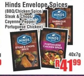 Devland Cash And Carry Hinds Envelope Spices 40x7g offer