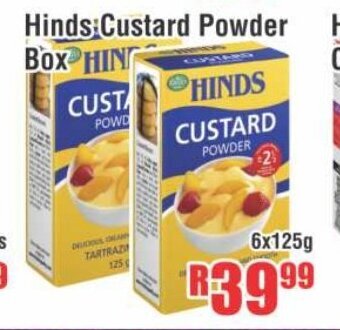 Devland Cash And Carry Hinds Custard Powder Box 6x125g offer