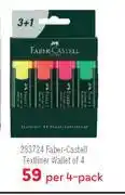 Makro Faber castell textliner wallet of 4-per 4 pack offer