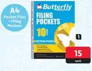 Makro Butterfly a4 filing pockets 10 plastic pockets-each offer