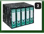 Makro A4 storage box value pack with 5 black lever arch files 305166-per pack offer