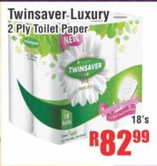 Devland Cash And Carry Twinsaver Luxury 2 Ply Toilet Paper 18's offer