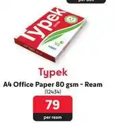 Makro Typek a4 office paper 80 gsm ream--per ream offer