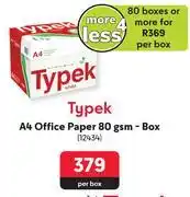 Makro Typek a4 office ppaer 80 gsm-per box offer