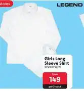 Makro Legend girls long sleeve shirt 850003712-per 2-pack offer