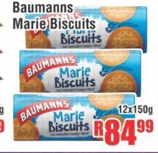 Devland Cash And Carry Baumanns Marie Biscuits 12x150g offer