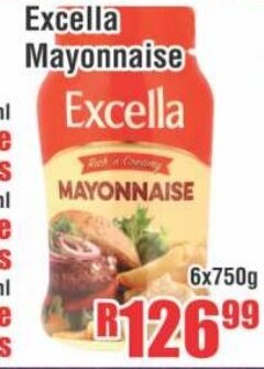 Devland Cash And Carry Excella Mayonnaise 6x750g offer
