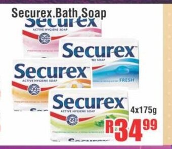 Devland Cash And Carry Securex Bath Soap 4x175g offer