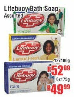 Devland Cash And Carry Lifebouy Bath Soap Assorted 12x100g offer