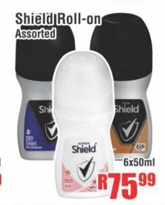 Shield Roll-On Assorted 6x50ml