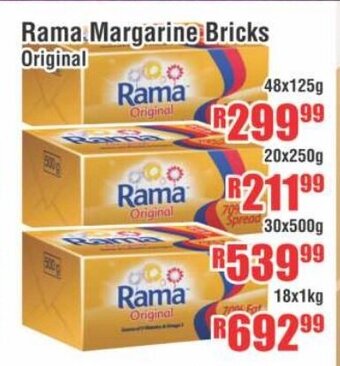 Rama Margarine Bricks Original 48x125g