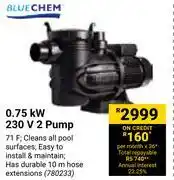 Builders Warehouse Blue chem 0.75 kw 230v 2 pump offer