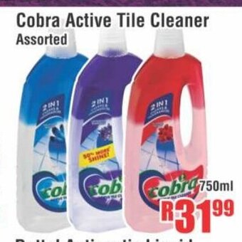 Devland Cash And Carry Cobra Active Tile Cleaner Assorted 750ml offer