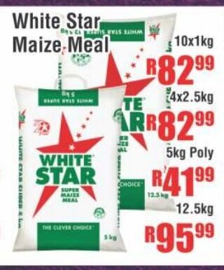 Devland Cash And Carry White Star Maize Meal 10x1kg offer