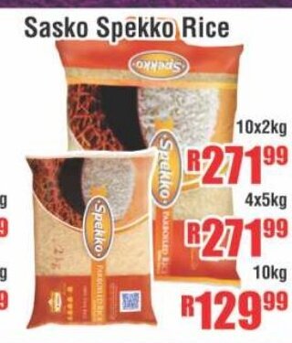 Devland Cash And Carry Sasko Spekko Rice 10x2kg offer
