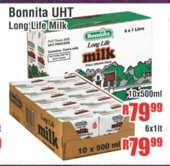 Devland Cash And Carry Bonnita UHT Long Life Milk 10x500ml offer