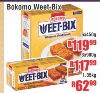 Devland Cash And Carry Bokomo Weet-Bix 6x450g offer