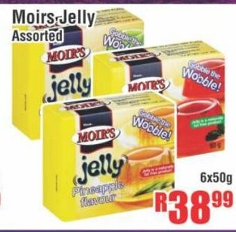 Moirs Jelly Assorted 6x50g
