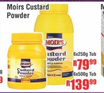 Devland Cash And Carry Moirs Custard Powder 6x250g Tub offer