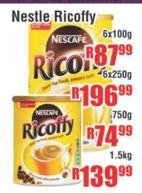 Devland Cash And Carry Nestle Ricoffy 6x100g offer