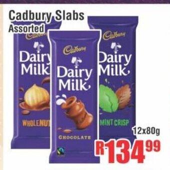 Devland Cash And Carry Cadbury Slabs Assorted 12x80g offer