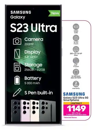 Game SAMSUNG Galaxy S23 Ultra 5G Smartphone CONTRACT offer
