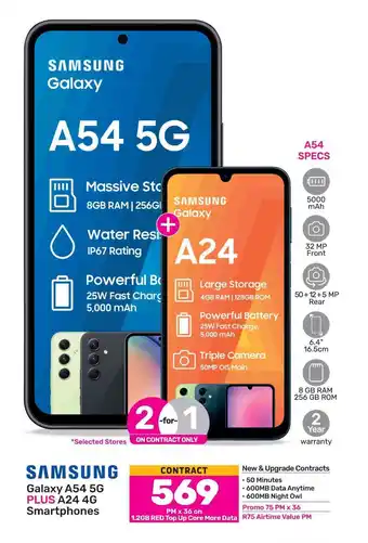 Game SAMSUNG Galaxy A54 5G PLUS A24 4G Smartphones CONTRACT offer