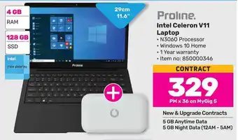 Game Proline Intel Celeron V11 Laptop CONTRACT offer