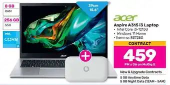 Game Acer Aspire A315 i3 Laptop CONTRACT offer