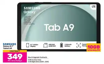 Game SAMSUNG Galaxy 8.7" Tablet A9 CONTRACT offer