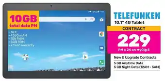 Game TELEFUNKEN 10.1" 4G Tablet CONTRACT offer