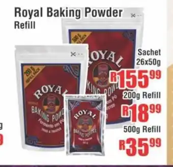 Devland Cash And Carry Royal Baking Powder Refill Sachets 26x50g offer