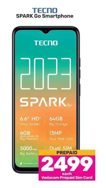 Game TECNO SPARK Go Smartphone PREPAID offer
