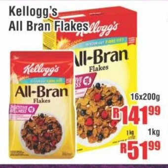 Devland Cash And Carry Kellogg's All Bran Flakes 16x200g offer