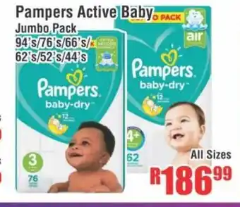 Pampers Active Baby Jumbo Pack