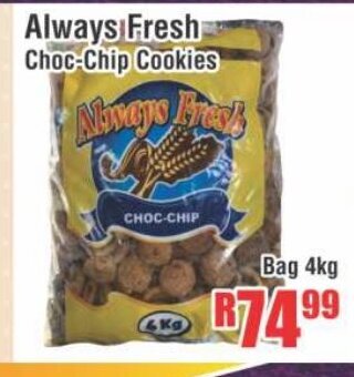Always Fresh Choc-Chip Cookies Bag 4kg