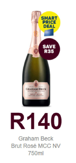 Pick n Pay Liquor Graham Beck Brut Rosé MCC NV 750ml offer