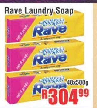 Devland Cash And Carry Rave Laundry Soap 48x500g offer