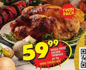 Shoprite WHOLE FRESH CHICKEN TWINPACK offer