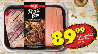 Shoprite PORK AND BEEF ROAST BOX per kg offer